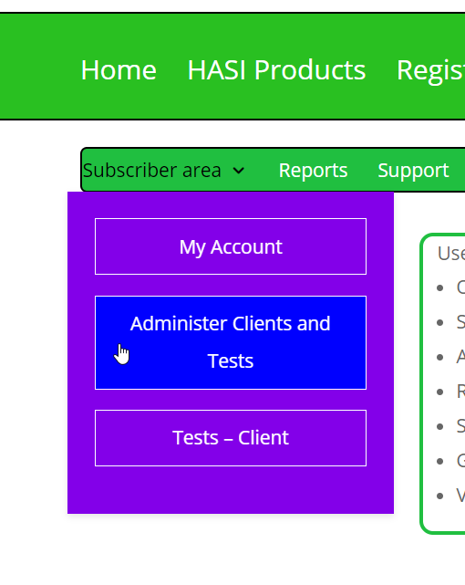 Administer tests